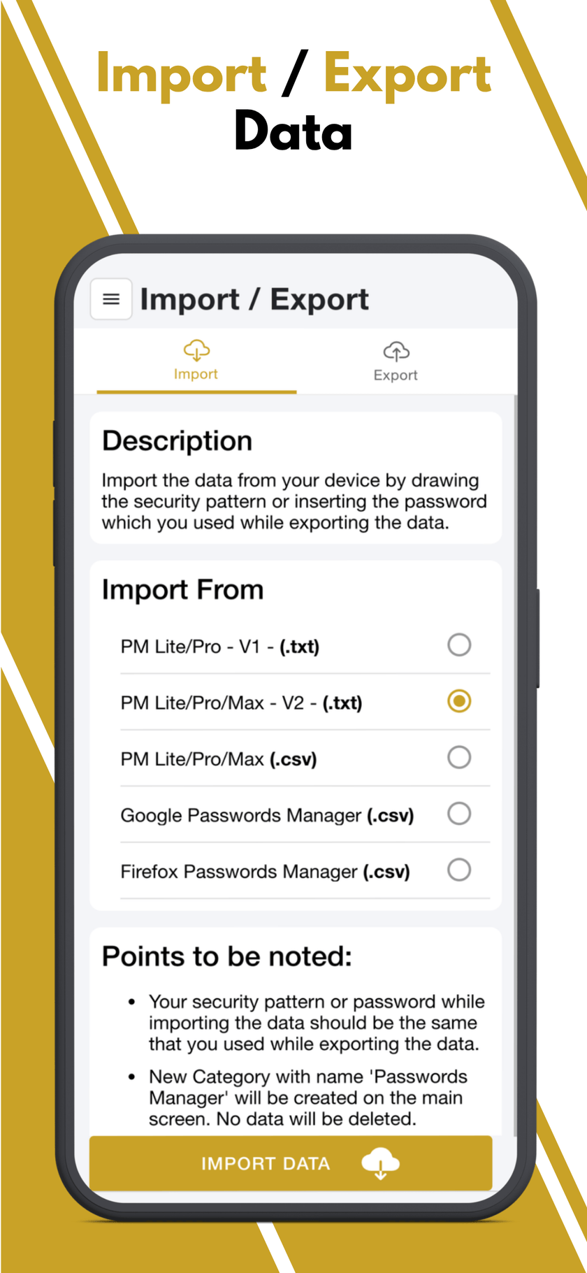 PM Max - Import and export